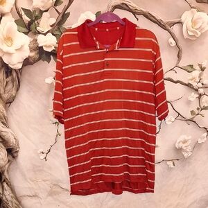 Grand Slam Polo in Red with White Stripes